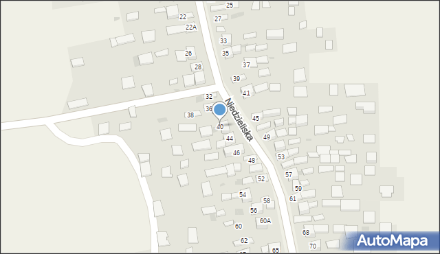 Niedzieliska, Niedzieliska, 40, mapa Niedzieliska