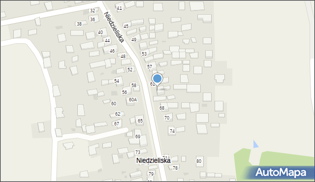 Niedzieliska, Niedzieliska, 64, mapa Niedzieliska