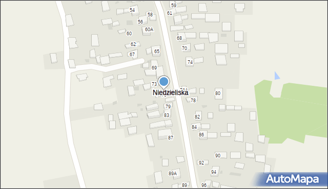 Niedzieliska, Niedzieliska, 75, mapa Niedzieliska