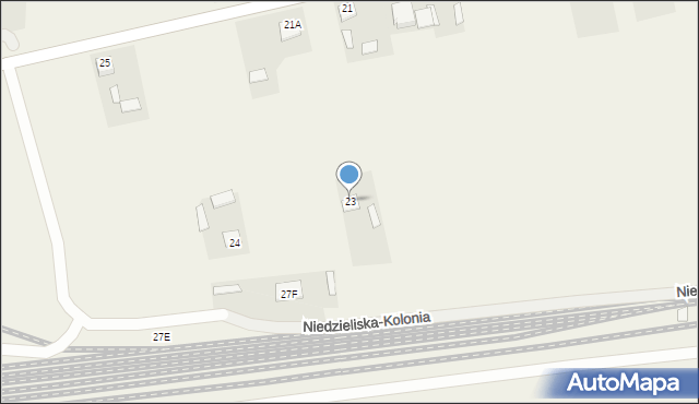 Niedzieliska-Kolonia, Niedzieliska-Kolonia, 23, mapa Niedzieliska-Kolonia