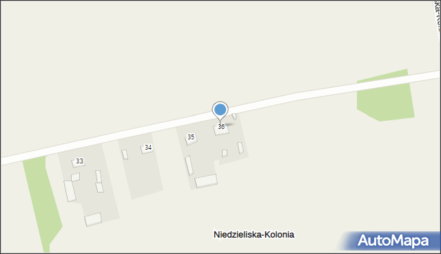 Niedzieliska-Kolonia, Niedzieliska-Kolonia, 36, mapa Niedzieliska-Kolonia