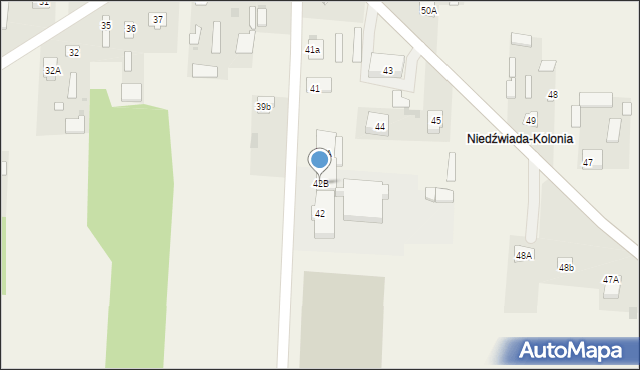 Niedźwiada, Niedźwiada-Kolonia, 42B, mapa Niedźwiada