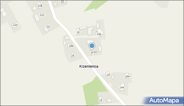 Niedźwiada, Niedźwiada, 17, mapa Niedźwiada