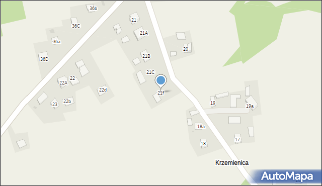 Niedźwiada, Niedźwiada, 21f, mapa Niedźwiada