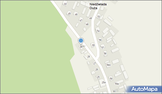 Niedźwiada Duża, Niedźwiada Duża, 29, mapa Niedźwiada Duża