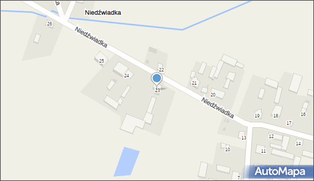 Niedźwiadka, Niedźwiadka, 23, mapa Niedźwiadka