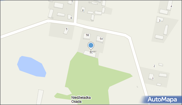 Niedźwiadka, Niedźwiadka, 5C, mapa Niedźwiadka