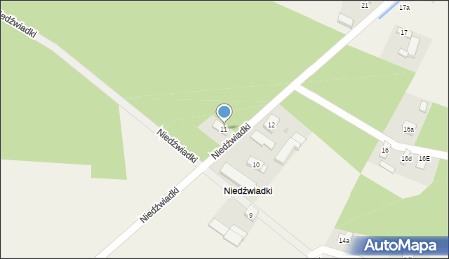 Niedźwiadki, Niedźwiadki, 11, mapa Niedźwiadki