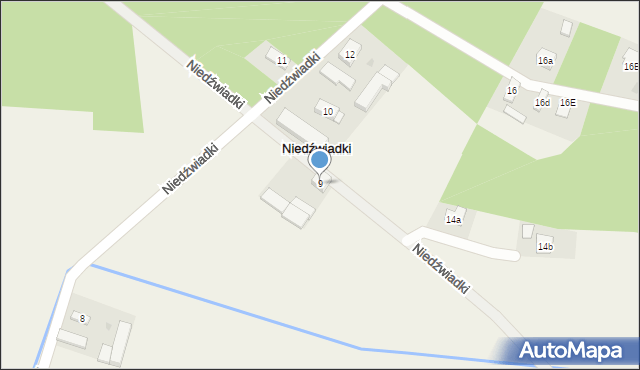 Niedźwiadki, Niedźwiadki, 9, mapa Niedźwiadki