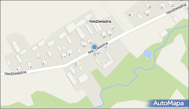 Niedźwiadna, Niedźwiadna, 12, mapa Niedźwiadna