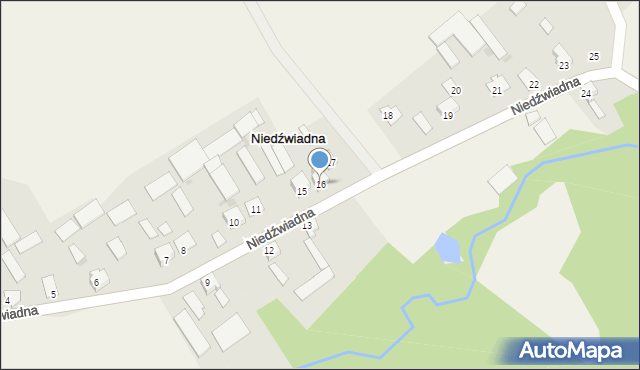 Niedźwiadna, Niedźwiadna, 16, mapa Niedźwiadna