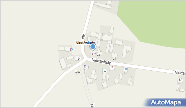 Niedźwiady, Niedźwiady, 17, mapa Niedźwiady