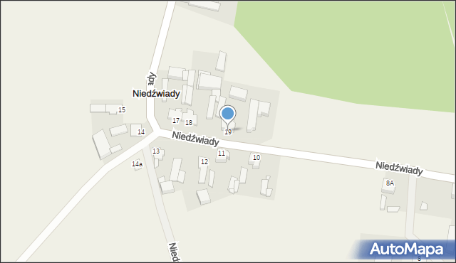 Niedźwiady, Niedźwiady, 19, mapa Niedźwiady