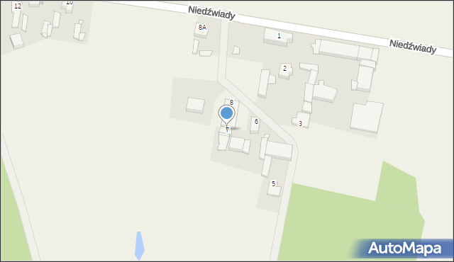 Niedźwiady, Niedźwiady, 7, mapa Niedźwiady