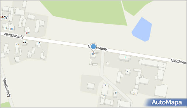 Niedźwiady, Niedźwiady, 8A, mapa Niedźwiady