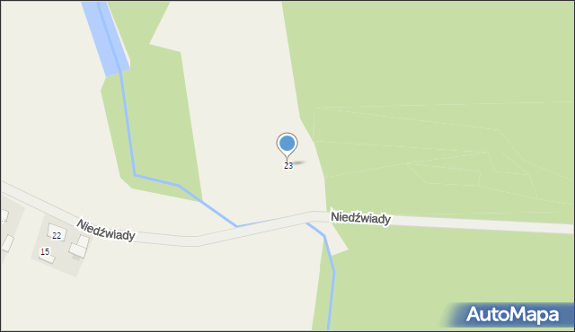 Niedźwiady, Niedźwiady, 23, mapa Niedźwiady