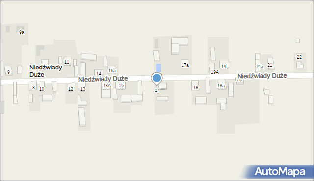 Niedźwiady Duże, Niedźwiady Duże, 17, mapa Niedźwiady Duże