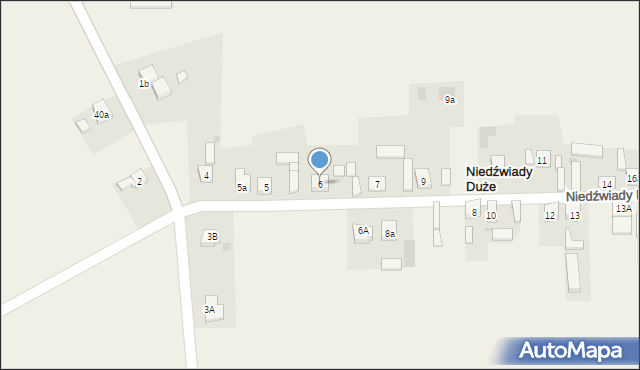 Niedźwiady Duże, Niedźwiady Duże, 6, mapa Niedźwiady Duże