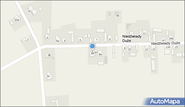 Niedźwiady Duże, Niedźwiady Duże, 6A, mapa Niedźwiady Duże