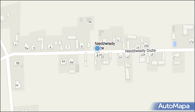 Niedźwiady Duże, Niedźwiady Duże, 8, mapa Niedźwiady Duże