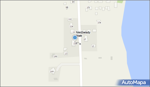 Niedźwiady Duże, Niedźwiady Małe, 11B, mapa Niedźwiady Duże