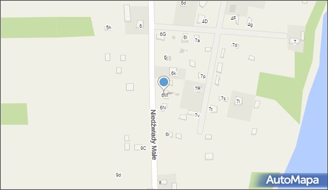 Niedźwiady Duże, Niedźwiady Małe, 6M, mapa Niedźwiady Duże