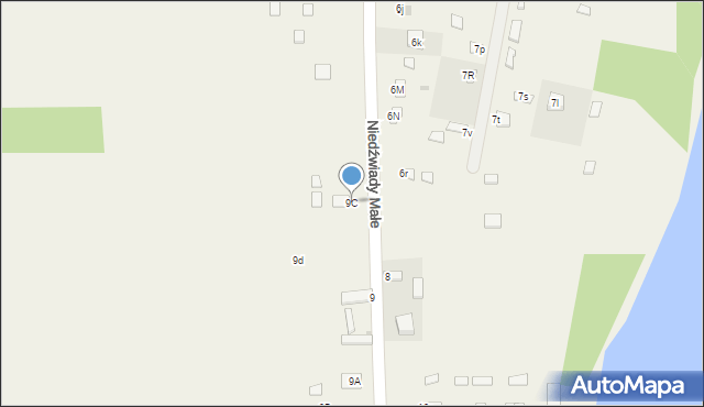 Niedźwiady Duże, Niedźwiady Małe, 9C, mapa Niedźwiady Duże