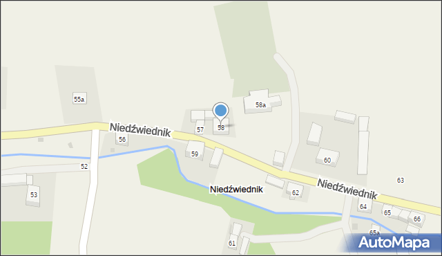 Niedźwiednik, Niedźwiednik, 58, mapa Niedźwiednik