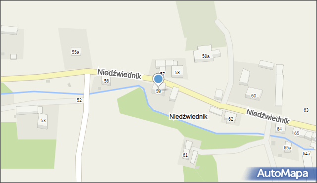 Niedźwiednik, Niedźwiednik, 59, mapa Niedźwiednik