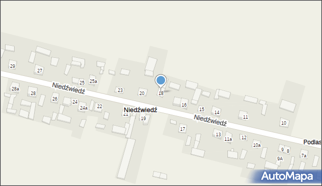 Niedźwiedź, Niedźwiedź, 18, mapa Niedźwiedź