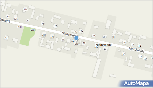 Niedźwiedź, Niedźwiedź, 24a, mapa Niedźwiedź