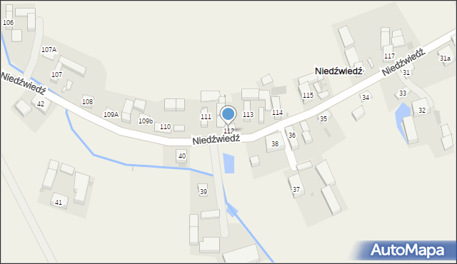 Niedźwiedź, Niedźwiedź, 112, mapa Niedźwiedź