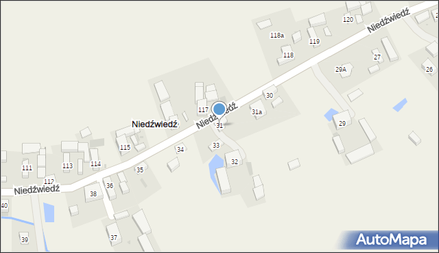 Niedźwiedź, Niedźwiedź, 31, mapa Niedźwiedź