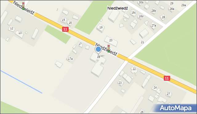 Niedźwiedź, Niedźwiedź, 18, mapa Niedźwiedź