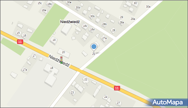 Niedźwiedź, Niedźwiedź, 21, mapa Niedźwiedź