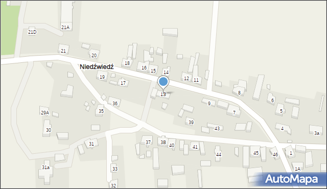 Niedźwiedź, Niedźwiedź, 13, mapa Niedźwiedź