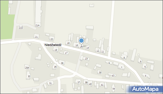 Niedźwiedź, Niedźwiedź, 15, mapa Niedźwiedź