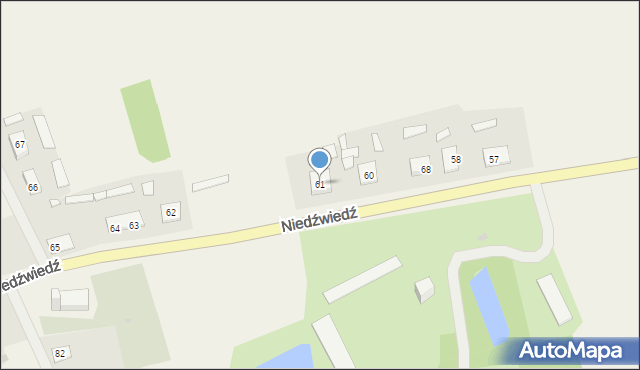 Niedźwiedź, Niedźwiedź, 61, mapa Niedźwiedź