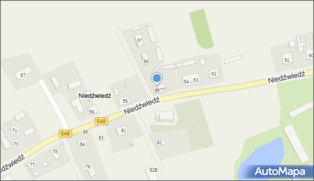 Niedźwiedź, Niedźwiedź, 65, mapa Niedźwiedź