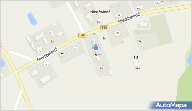 Niedźwiedź, Niedźwiedź, 79, mapa Niedźwiedź