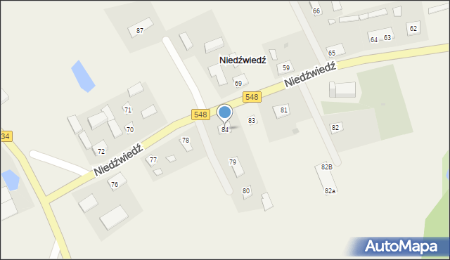 Niedźwiedź, Niedźwiedź, 84, mapa Niedźwiedź