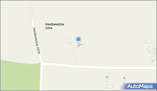 Niedźwiedzia Góra, Niedźwiedzia Góra, 13, mapa Niedźwiedzia Góra