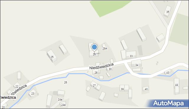 Niedźwiedzica, Niedźwiedzica, 29, mapa Niedźwiedzica