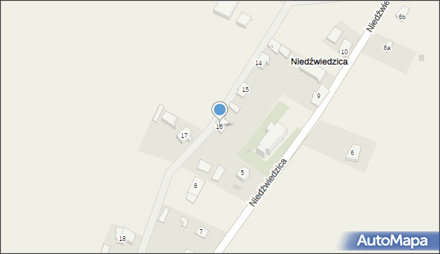 Niedźwiedzica, Niedźwiedzica, 16, mapa Niedźwiedzica