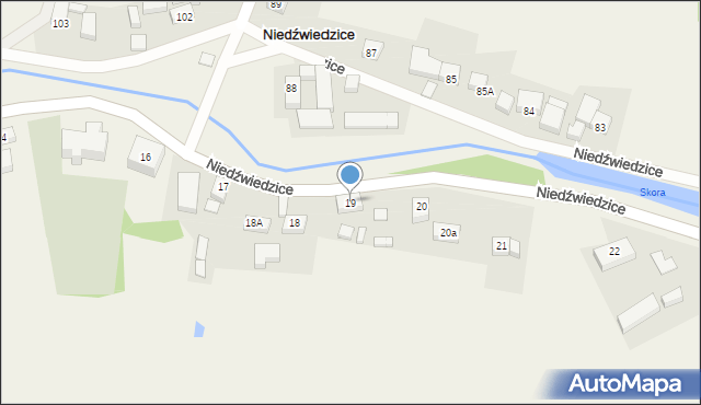 Niedźwiedzice, Niedźwiedzice, 19, mapa Niedźwiedzice