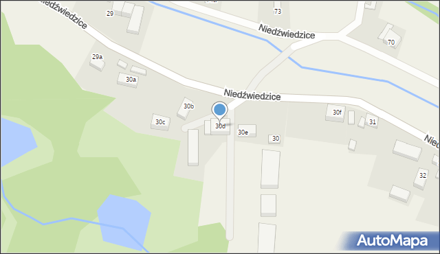 Niedźwiedzice, Niedźwiedzice, 30d, mapa Niedźwiedzice