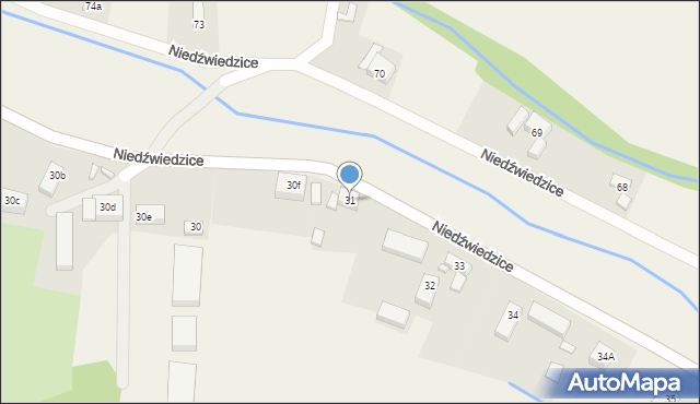 Niedźwiedzice, Niedźwiedzice, 31, mapa Niedźwiedzice