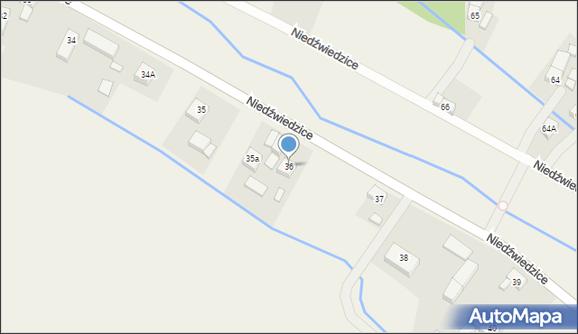 Niedźwiedzice, Niedźwiedzice, 36, mapa Niedźwiedzice