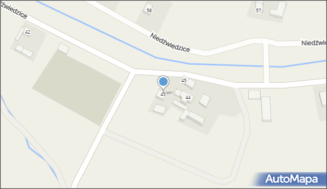 Niedźwiedzice, Niedźwiedzice, 43, mapa Niedźwiedzice