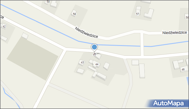 Niedźwiedzice, Niedźwiedzice, 45, mapa Niedźwiedzice